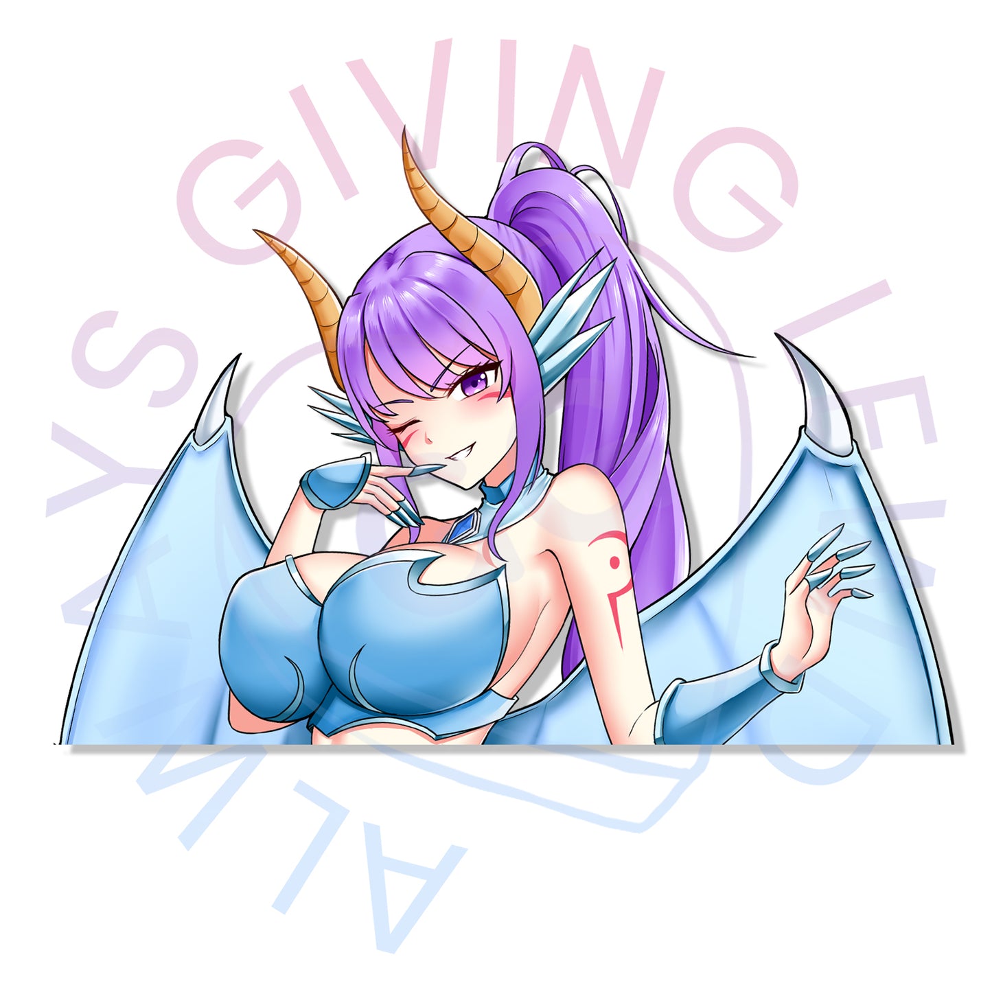 BLUE EYES PEEKER STICKER