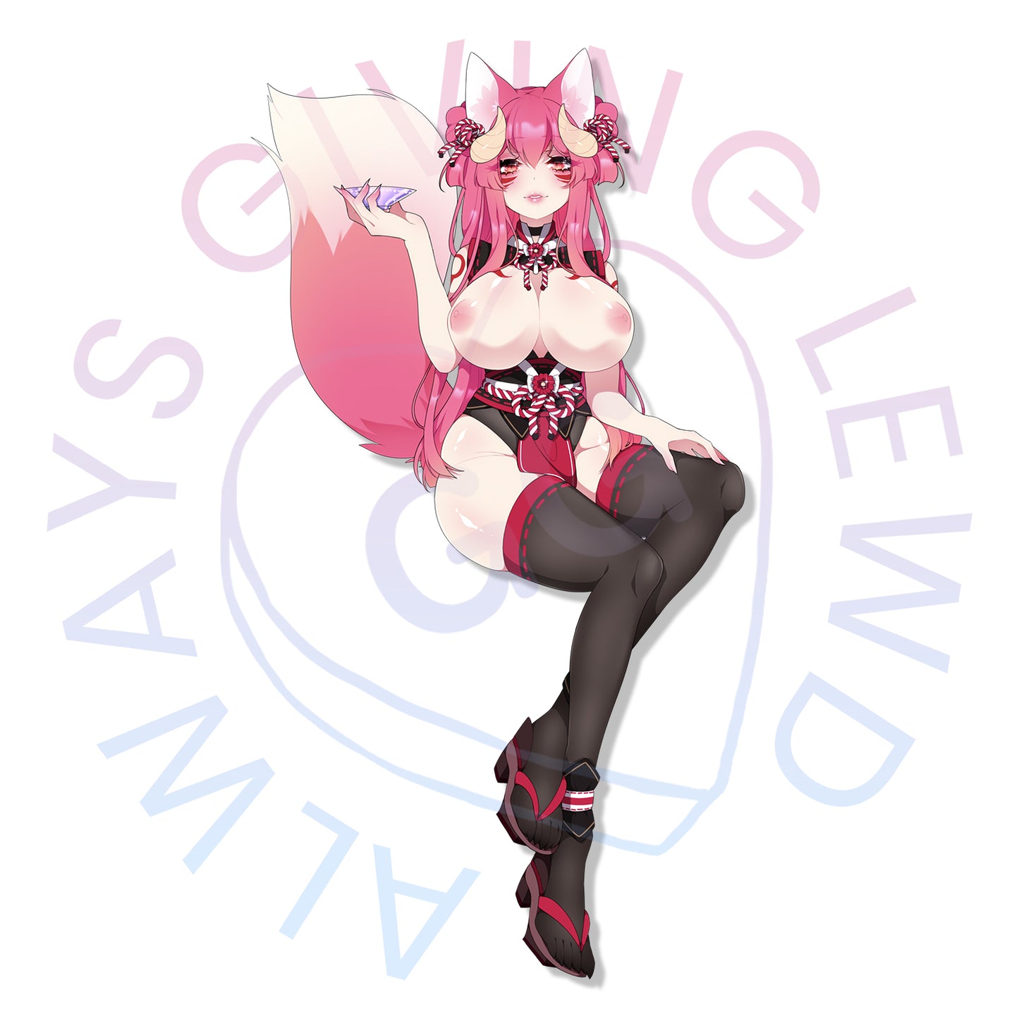 KITSUNE WAIFU HOMURA STICKER