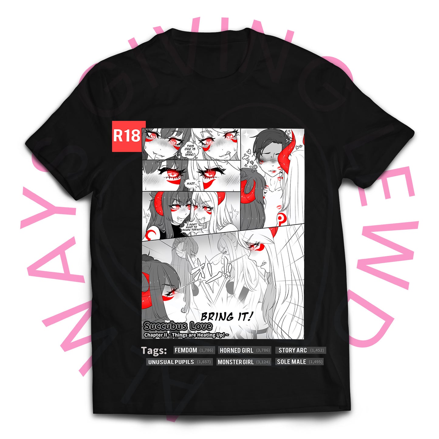 SUCCUBUS LOVE 2 MANGA T-SHIRT