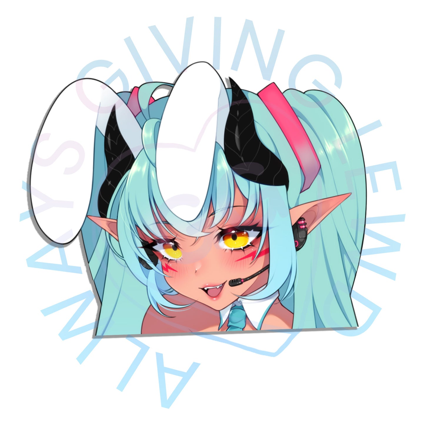 YUKINA X MIKU PEEKER STICKER