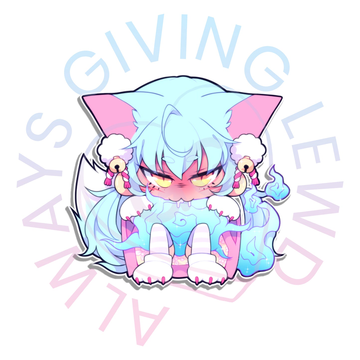 CHIBI ANGY KITSUNE YUKINA STICKER