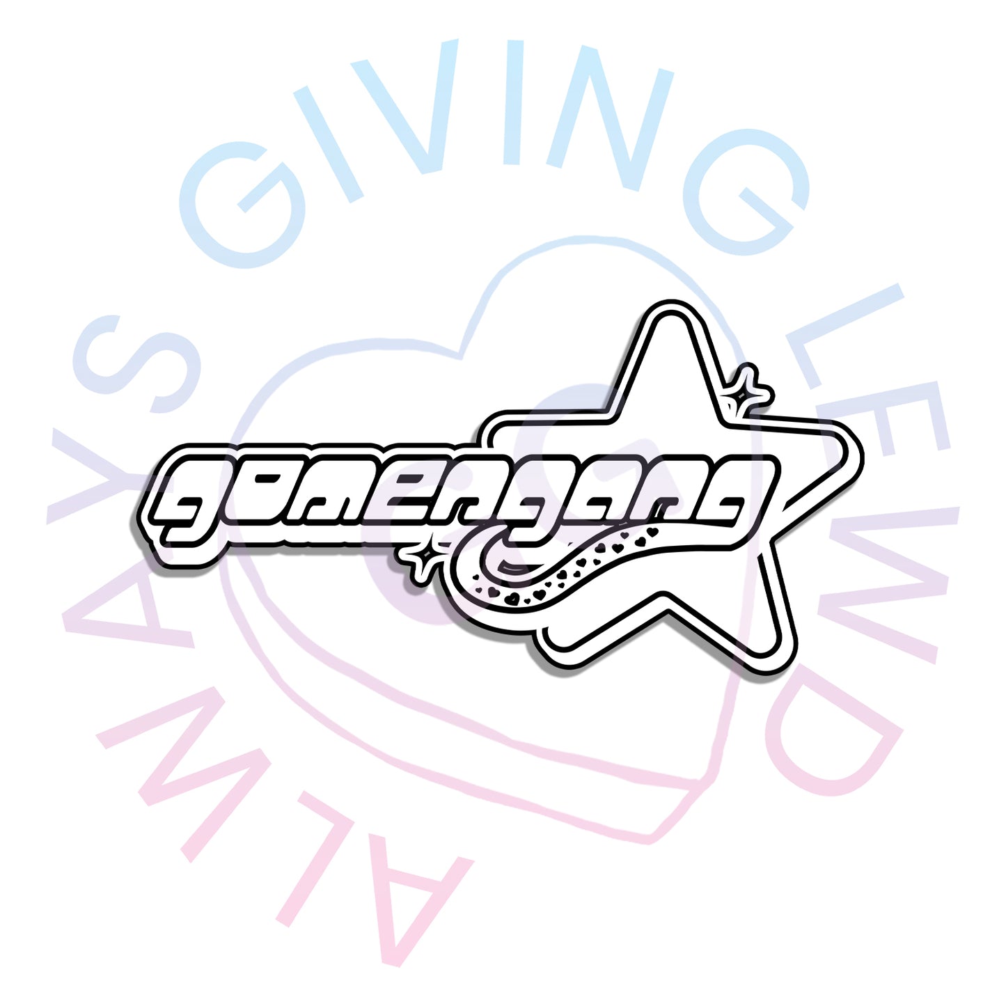 GOMENGANG LOGO STICKER B&W