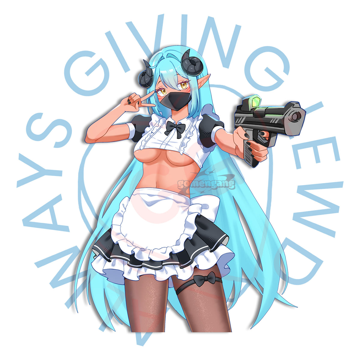 [DIESENTAI COLLABO] 
BATTLE MAID YUKINA STICKER *PREORDER*