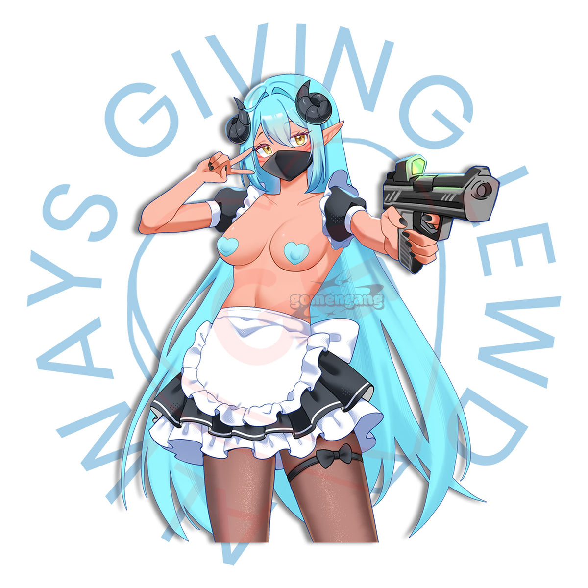 [DIESENTAI COLLABO] 
BATTLE MAID YUKINA STICKER *PREORDER*
