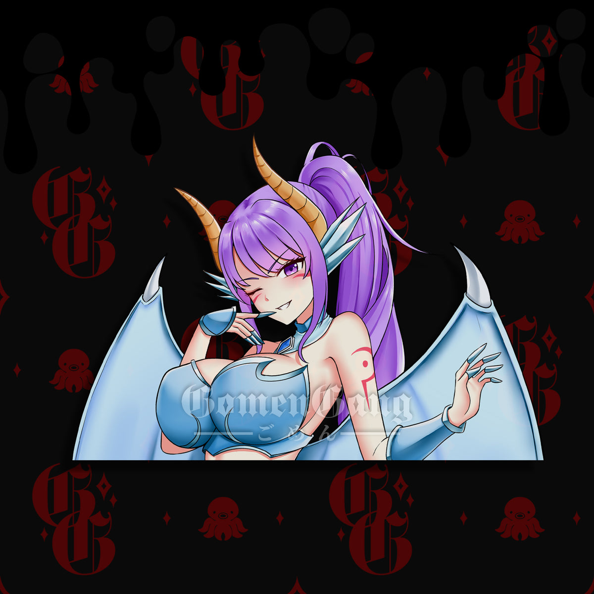 BLUE EYES PEEKER STICKER