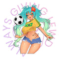 BRAZIL WORLD CUP MIKU STICKER