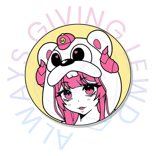 BEAVER GIRL HOMURA CIRCLE STICKER