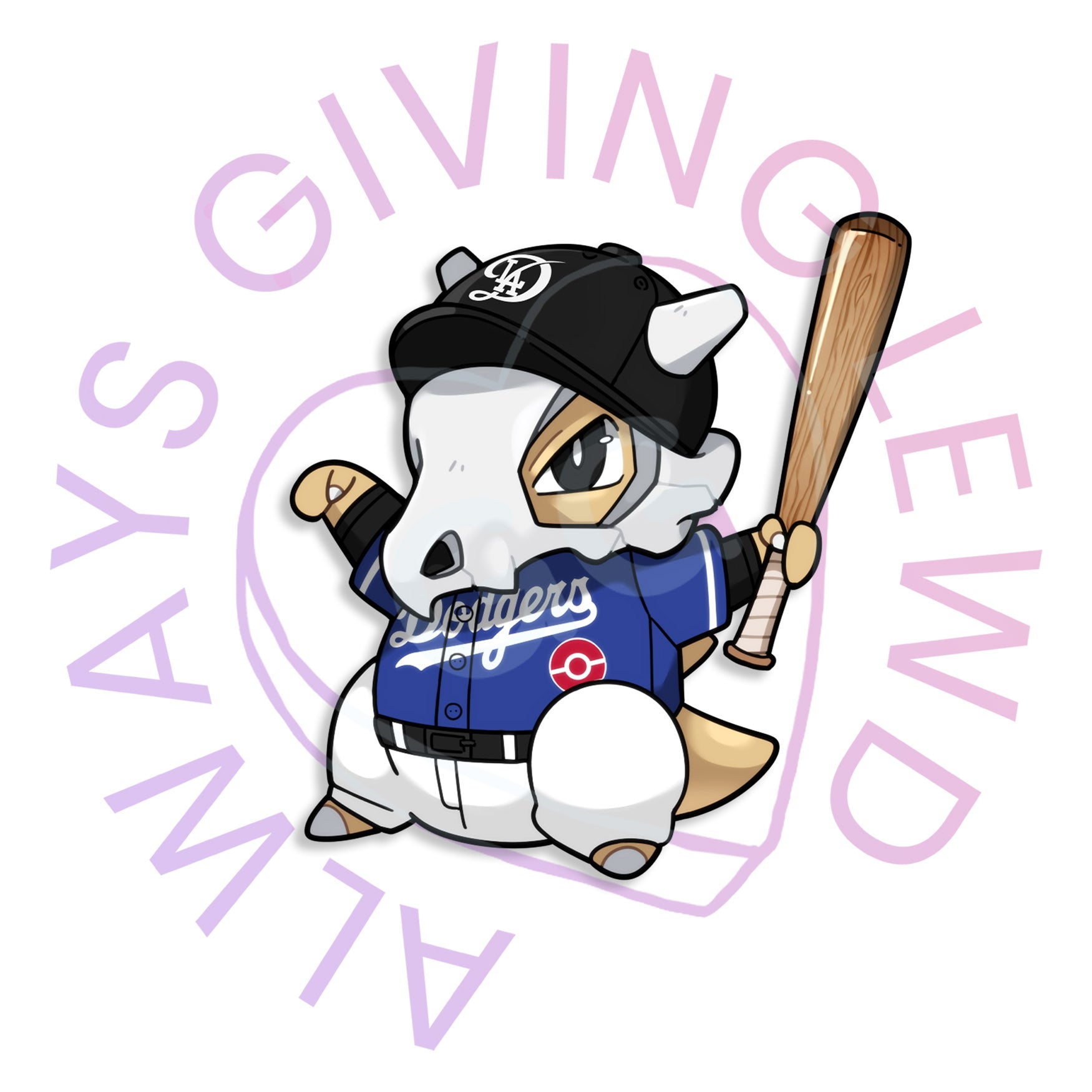 LA DODGERS CUBONE STICKER