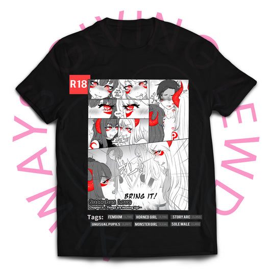 SUCCUBUS LOVE 2 MANGA T-SHIRT