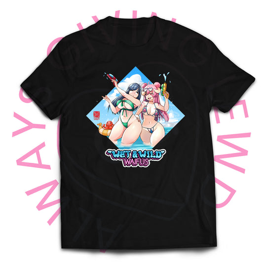 WET & WILD WAIFUS T-SHIRT [GOMENGANG X MISHAMAI COLLABO]