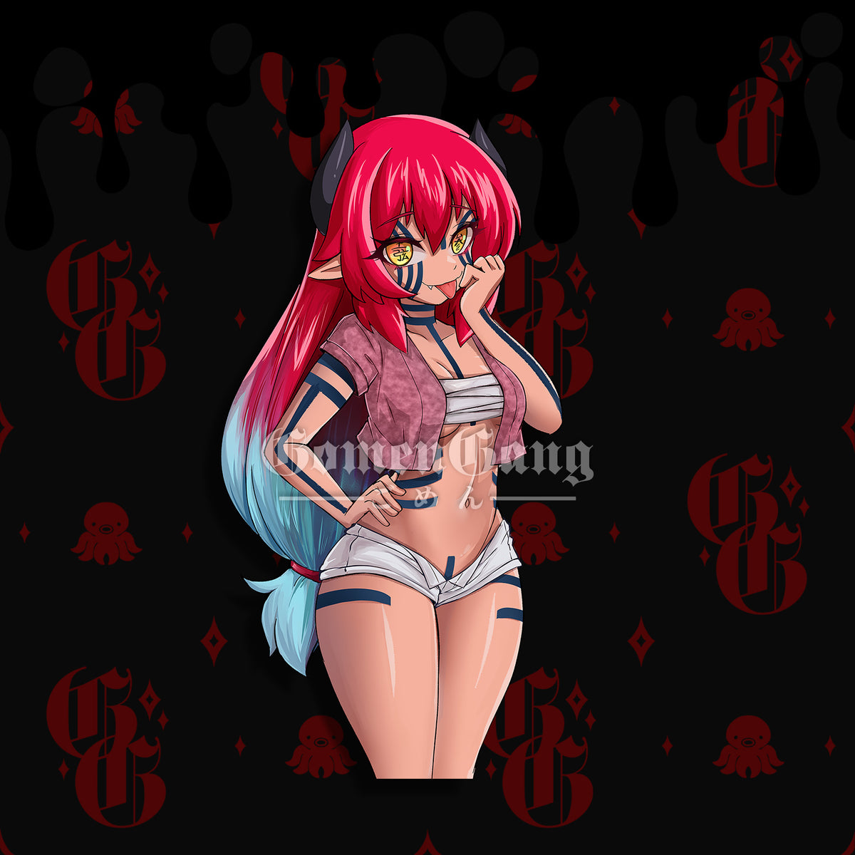 YUKINA X KNY AKAZA STICKER