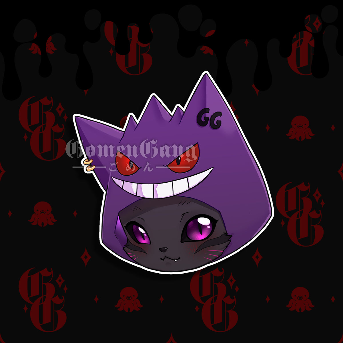 KURO GENGAR DIECUT STICKER