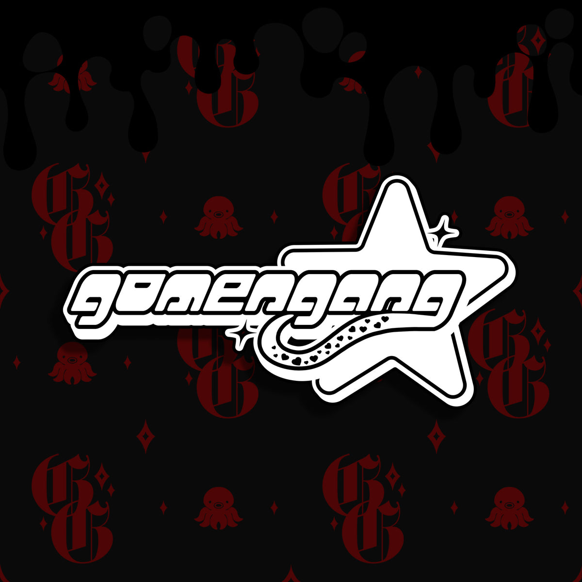 GOMENGANG LOGO STICKER B&W